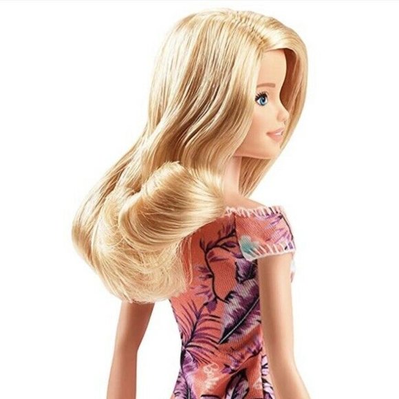 Barbie Flower Tropical Dress Blond Doll. - Picture 4 of 4